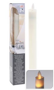 Stabkerze LED 23 cm - Realistic Flame - mit Timer (FBA)
