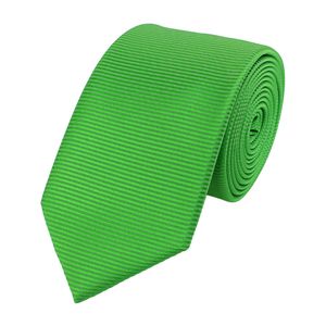 Schlips Krawatte Krawatten Binder Schmal 6cm Grün gestreift uni Fabio Farini