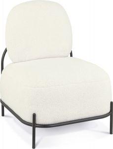 Lounge Sessel Beige mit Schwarzen Metallbeinen | Gemütlicher Relax Sessel für Wohnzimmer | ORSO LOUNGE Polstersessel mit Textilbezug | Moderner Designersessel | Kadima Design