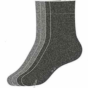 s.Oliver Classic NOS uni, 4-pack dámské, pánské ponožky šedé