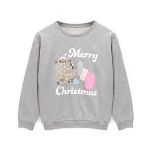 Pusheen - "Merry Christmas" Pullover für Damen NS6648 (M) (Grau)