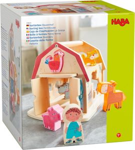 HABA 306625 - Sortierbox Bauernhof, Sortierspielzeug ab 12 Monaten