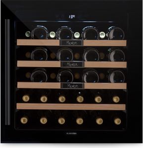 Klarstein Einbau-Weinkühlschrank, 92 Liter Getränkekühlschrank, Kleiner Weinkühlschrank mit Glastür, 1 Zone Kühlschrank Klein mit UV-Schutz, Leiser Indoor/Outdoor Beersafe, 5-20°C, 36 Flaschen