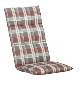Kettler Sesselauflage ; Farbe: Grau / Rot / Weiß ; Maße (LXB): 120 cm / 48 cm
