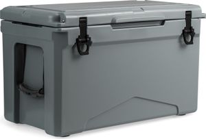 COSTWAY 47L izolovaný chladiaci box prenosný, tepelná nádoba s otváračom fliaš a odtokovým systémom, termobox na prepravu potravín antracitový