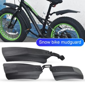 2 Stück Fahrrad-Kotflügel, verschleißfest, unverformbar, schwarz, Fahrradteile vorne und hinten, Kotflügel für Fatbike