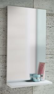 VCM Holz Wand Badspiegel Wandspiegel Spiegel Bad mit Ablage Sesal Weiß