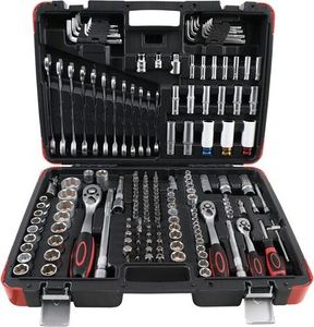 Gola sada 1/4"+3/8"+1/2" Kraftmann 4 ÷ 32 mm BGS1015217 SuperLock. 176 dielov v kufri - račňové kľúče