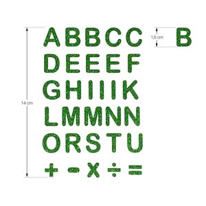 Oblique Unique 160x Buchstaben Sticker Alphabet ABC Glitzer Aufkleber für Schuleinführung zum Basteln Scrapbooking - bunt