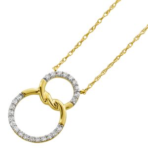 Diamant Kette Anhänger Gelbgold 585 14K Diamanten 0.14ct 45