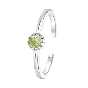 Lucardi - Damen One-Size Ring mit Plattierung - Schmuck - Geschenk Silber
