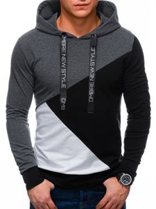 Ombre Clothing Herren-Kapuzenpullover Gafford dunkelgrau-schwarz M