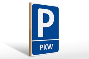 Holzschild Parken 30x40cm PLW Parkplatz Wanddeko