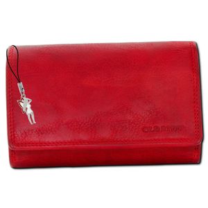 Old River Kellnerbörse Portemonnaie Geldbörse rot Leder 15x4x10cm D2OPD421R