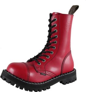 Steel - Full Red, 10-Loch Boots