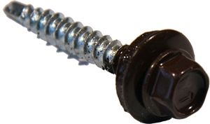 Střešní šroub + EPDM 4,8 x 20 mm, samovrtný - Hnědá RAL 8017 / balení 200 ks