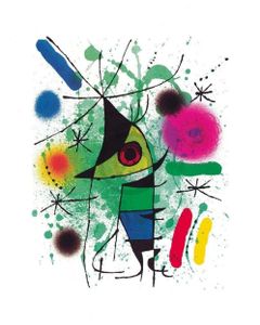 Kunstdruck Joan Miro - The singing Fish 40x50cm