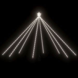 vidaXL vianočný stromček rozprávkové svetlá vonkajšie 576 LED studená biela 3,6 m