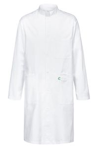 Greiff CARE uni Mantel Arztkittel Langarm Stehkragen Krankenhaus & Arztpraxis Regular Fit Baumwolle ® Weiß L