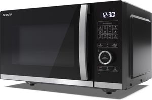 Sharp YC-QG254AE-B Mikrowelle Schwarz 900 W - Kapazität: 25 Liter - Mikrowellenleistungsstufen: 10 - Steuerungstyp: Halbdigital