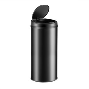 Monzana Sensor Abfalleimer 30L/40L/50L Automatischer Mülleimer LED Anzeige Berührungslos Bewegungssensor Wasserdicht, Farbe:schwarz