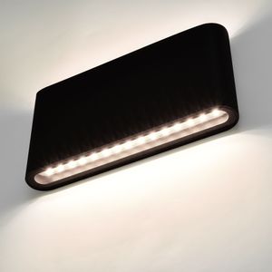 MODERNE LED Außenleuchte Außenwandleuchte IP54 schwarz 12W Wandlampe Wandleuchte up&down Außenlampe Lampe 1326B wandaußenleuchte