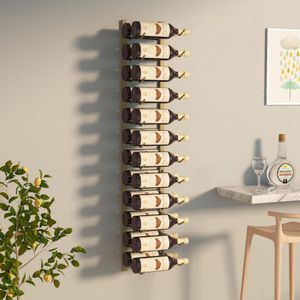 Wand-Weinregal für 24 Flaschen Golden Eisen , Weinregale Design 2024