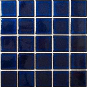 Mosaikfliese Keramik kobaltblau dunkelblau glänzend Fliesenspiegel MOS14-0405_f