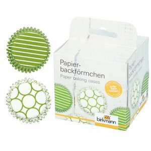 Birkmann Papierbackförmchen, 100 Stück, Backförmchen, Muffinbackform, Muffinform, Grün, Ø 7 cm, 444713