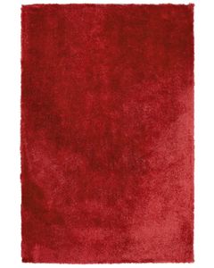 BELIANI Teppich Rot Stoff rechteckig 200 x 300 cm einfarbig getuftet Modern Industrie Stil Langhaar Shaggy Flur Wohn-, Kinder- und Schlafzimmer