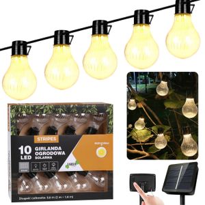 Solar-Gartengirlande 10 LED, Lichterkette 3,8m