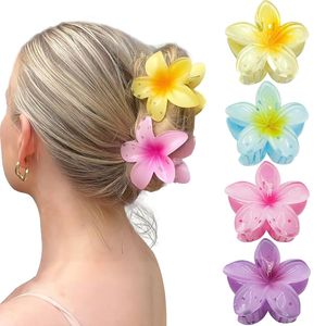 INF Niedliche Blumen-Haarklammern mit kleinen Haarklammern, 4 Packungen Gelb/Blau/Lila/Rosa