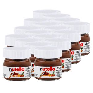 Ferrero Nutella Mini Glas Brotaufstrich Schokolade 25g - Nuss-Nougat (17er Pack