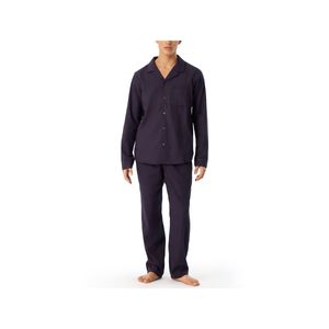 Schiesser Herren Pyjama lang Warming Nightwear dunkelblau 52/L
