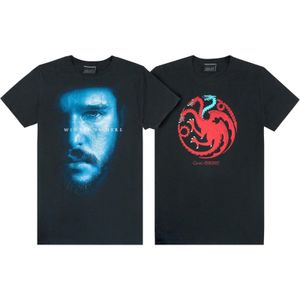 Game of Thrones - "Ice And Fire Dragons" T-Shirt für Herren (2er-Pack) NS7291 (M) (Schwarz)