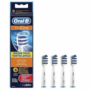 4 Stück Oral B TriZone Aufsteckbürsten OralB Ersatz Bürsten Zahnbürsten