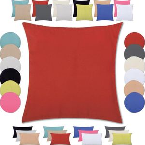 Kissenhülle (Serie Ellen) 30x30cm Zierkissenhülle Dekokissenhülle Dekokissen, Farbe: Rot
