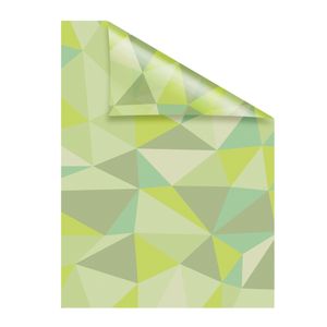 Lichtblick Fensterfolie selbstklebend, Sichtschutz, Pattern Dreiecke - Grün 180 cm, 100 x 180 cm (B x L)