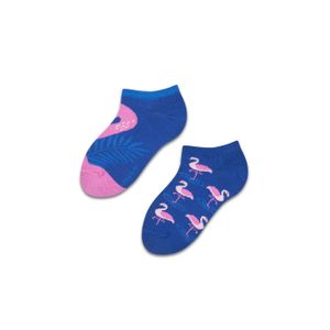 Kinder-Kurzsocken "Pink Flamingo", Größe 30-35, bunte Socken mit lustigem Muster