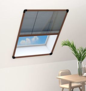 vidaXL sieťka proti hmyzu plisovaná na okná Hliníková hnedá 80x120 cm