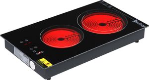 Kochplatte Elektroherd Doppel Keramikplatte mit Glaskeramik Tragbar Keramikplatte Kochfeld Keramikplatte Herdplatte Kochplatte Elektrokochfeld 3000W Kochplatte Elektroherd Doppel Keramikplatte mit Glaskeramik Tragbar Keramikplatte Kochfeld Keramikplatte Herdplatte Kochplatte Elektrokochfeld 3000W