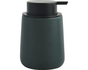 MSV Seifenspender "Maonie" Flüssigseifen-Spender, Fassungsvermögen 8.5 x 8.5 x 12.6 cm - matt dunkelgrün, Keramik