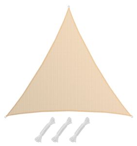 UV Sonnensegel 7x7x7 HDPE Dreieck Sonnenschutz Überdachung Balkon Garten Beige