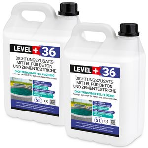 Hydroizolačný plastifikátor na betónové potery a stierky 10L Level+36
