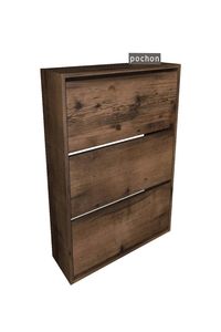 Pochon - Schuhregal Danilo - Braun - 24x70x110 - Schuhschrank - Schuhaufbewahrung - Schuh-Organizer - Schuhständer