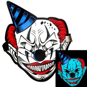 Leuchtende Maske Fieser Kinderfresser Clown I Leuchtende Clown Masken Grusel Faschingsmaske I Halloween Party Maske
