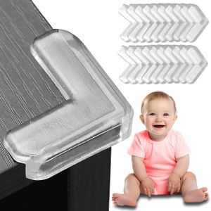20 x Eckenschutz Baby Kantenschutz Selbstklebend Transparent Durchsichtiger Gummi Kindersicherung Tisch Möbel Eckenschutz für Kinder Baby Retoo