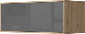 SMARTBett Hängeschrank mit 1 Klapptür zu 120 & 140 Schrankbetten Horizontal Standard Wildeiche/ Anthrazit Hochglanz