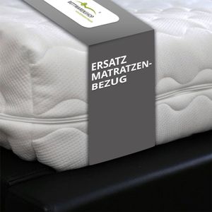 Bettwaren-Shop Ersatz Matratzenbezug Doppeltuch 90x200 cm, 20 cm Kernhöhe