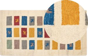 BELIANI Dywan wielokolorowy wełniany 80 x 50 cm tradycyjny styl wzór etniczny